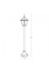 Immagine di Lampioncino Classico Da Giardino 106 cm Nero 1xE27 IP44