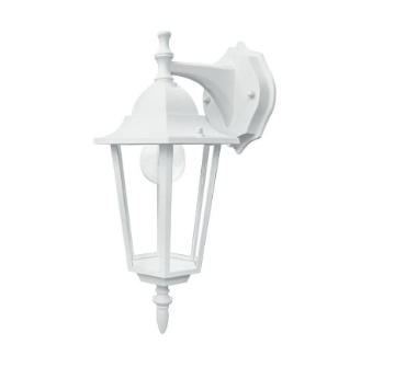 Immagine di Applique Lanterna Per Esterni Bianco Verso Basso IP44 Milano AP1B Intec Light