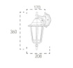 Immagine di Applique Lanterna Per Esterni Bianco Verso Basso IP44 Milano AP1B Intec Light