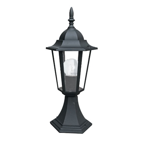 Immagine di Lampioncino Basso Per Giardino 40 cm Nero Rustico E27 IP44 Milano Intec Light