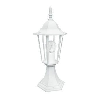 Immagine di Lampioncino Vintage Basso Da Esterno 40 cm Bianco E27 IP44 Milano Intec Light
