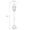 Immagine di Paletto Classico da Giardino 105 cm Bianco E27 IP44 Milano Intec