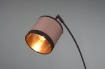 Immagine di Lampada da Terra Davos Nero 3 Bracci con Paralumi Tessuto Tortora e Oro 3xE14 Trio Lighting