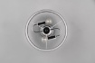Immagine di Plafoniera Rotonda Davos Cromo Paralume Tessuto Bianco e Grigio 2xE14 Trio Lighting
