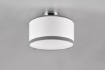 Immagine di Plafoniera Rotonda Davos Cromo Paralume Tessuto Bianco e Grigio 2xE14 Trio Lighting