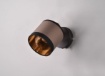 Immagine di Spot Singolo Davos E14 Orientabile Paralume Tessuto Tortora e Oro Trio Lighting