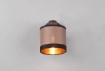 Immagine di Spot Singolo Davos E14 Orientabile Paralume Tessuto Tortora e Oro Trio Lighting