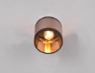 Immagine di Spot Singolo Davos E14 Orientabile Paralume Tessuto Tortora e Oro Trio Lighting