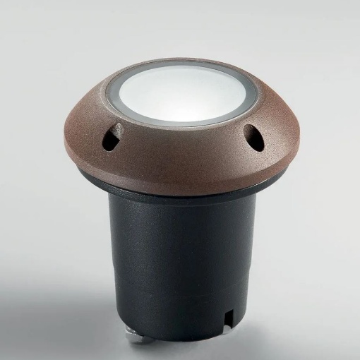 Immagine di Segnapasso Incasso Pavimento Marrone Corten Carrabile IP67 Hummer Up Intec Light