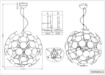Immagine di Sospensione Discalgo 6 Luci Dischetti Decorativi Metallo e Vetro Cromo Ø54 cm Trio Lighting 