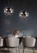 Immagine di Sospensione Discalgo 6 Luci Dischetti Decorativi Metallo e Vetro Cromo Ø54 cm Trio Lighting 