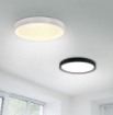 Immagine di Lampada da Soffitto Moderna Led Dip Switch 2300k + 3000k + 4000k Doha Nero Ø45 cm Trio Lighting