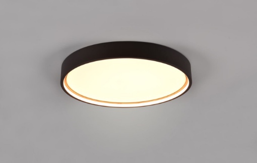 Immagine di Lampada da Soffitto Moderna Led Dip Switch 2300k + 3000k + 4000k Doha Nero Ø45 cm Trio Lighting