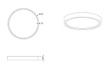 Immagine di Plafoniera Moderna Color Caffè Led Dip Switch 2300k + 3000k + 4000k Doha  Ø45 cm Trio Lighting