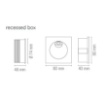 Immagine di Faretto Led Quadrato Segnapassi Incasso Parete 68 mm Onyx Nero IP54 Intec Light