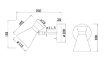 Immagine di Applique Faretto Spot Doppio Cono Orientabile 1xE27 Enzo Nichel Trio Lighting