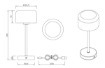 Picture of Lume da Tavolo Cromo Led Touch Dimmer 3 Intensità con USB Jeff H30 cm Trio Lighting