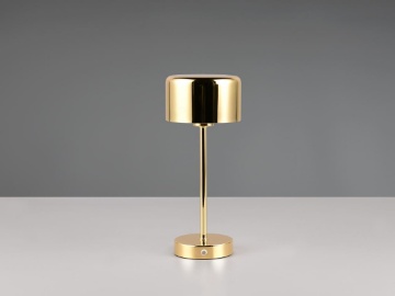 Immagine di Lumetto Led Sensore Touch Dimmer e USB Jeff Ottone Lucido Trio Lighting