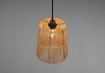 Immagine di Piccola Lampada a Sospensione Paralume Carta Marrone Holm 1xE27 Trio Lighting