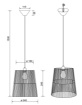 Immagine di Piccola Lampada a Sospensione Paralume Carta Marrone Holm 1xE27 Trio Lighting