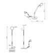 Immagine di Lampada Bianca da Scrivania Ufficio Monza Led Touch CCT Flessibile Trio Lighting