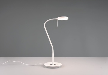 Immagine di Lampada Bianca da Scrivania Ufficio Monza Led Touch CCT Flessibile Trio Lighting