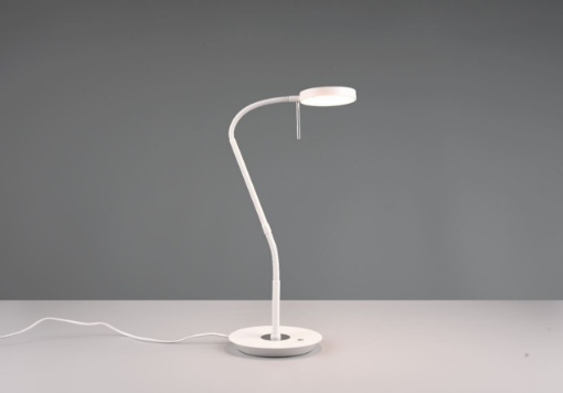Immagine di Lampada Bianca da Scrivania Ufficio Monza Led Touch CCT Flessibile Trio Lighting
