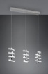 Picture of Sospensione In Linea 3 Spirali Led 24w 4000k Dimmerabile Cromo Laola Trio Lighting