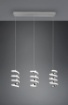 Picture of Sospensione In Linea 3 Spirali Led 24w 4000k Dimmerabile Cromo Laola Trio Lighting