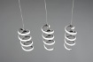 Immagine di Sospensione In Linea 3 Spirali Led 24w 4000k Dimmerabile Cromo Laola Trio Lighting