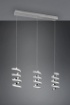 Immagine di Sospensione In Linea 3 Spirali Led 24w 4000k Dimmerabile Cromo Laola Trio Lighting