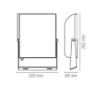 Immagine di Proiettore Faro Led Per Esterno Grigio Orientabile Elios 100w 4000k IP65 Intec Light