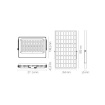 Immagine di Proiettore Led Orientabile Con Pannello Luce Solare IP65 Athos 200w Intec Light