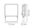 Immagine di Proiettore Faro Led Orientabile Per Esterni Plutone 50w 3000k IP65 Intec Light