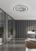 Immagine di Ventilatore Nero Led Dimmer Cambio Colore CCT 3 Velocità Trio Lighting 