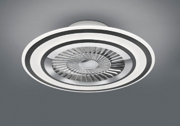 Immagine di Ventilatore Nero Led Dimmer Cambio Colore CCT 3 Velocità Trio Lighting 