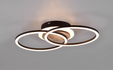 Immagine di Lampada da Soffitto o Parete Cerhi Led 2700k 6000k Giro Effetto Legno Trio Lighting