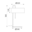 Immagine di Lampada da Tavolo Nera 53 cm Con Paralume Cotone Clip ACB