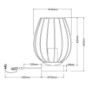 Immagine di Lumetto Gabbia Metallo Nero e Ottone Grid 1xE27 Trio Lighting 