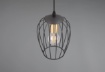 Immagine di Piccola Sospensione per Penisola Gabbia Metallo Nero e Ottone Grid Ø16 cm Trio Lighting