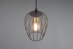 Immagine di Piccola Sospensione per Penisola Gabbia Metallo Nero e Ottone Grid Ø16 cm Trio Lighting