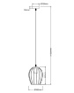 Immagine di Piccola Sospensione per Penisola Gabbia Metallo Nero e Ottone Grid Ø16 cm Trio Lighting