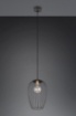 Immagine di Lampada a Sospensione Gabbia Metallo Nero e Ottone Grid Ø28 cm Trio Lighting 