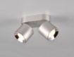 Immagine di Doppio Faretto Spots Orientabili Guayana Nichel 2xGU10 Trio Lighting