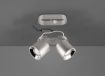 Immagine di Doppio Faretto Spots Orientabili Guayana Nichel 2xGU10 Trio Lighting