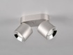Immagine di Doppio Faretto Spots Orientabili Guayana Nichel 2xGU10 Trio Lighting