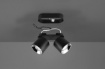 Immagine di Faretto Doppio Spot GU10 Orientabili Guayana Nero anche daIncasso Trio Lighting