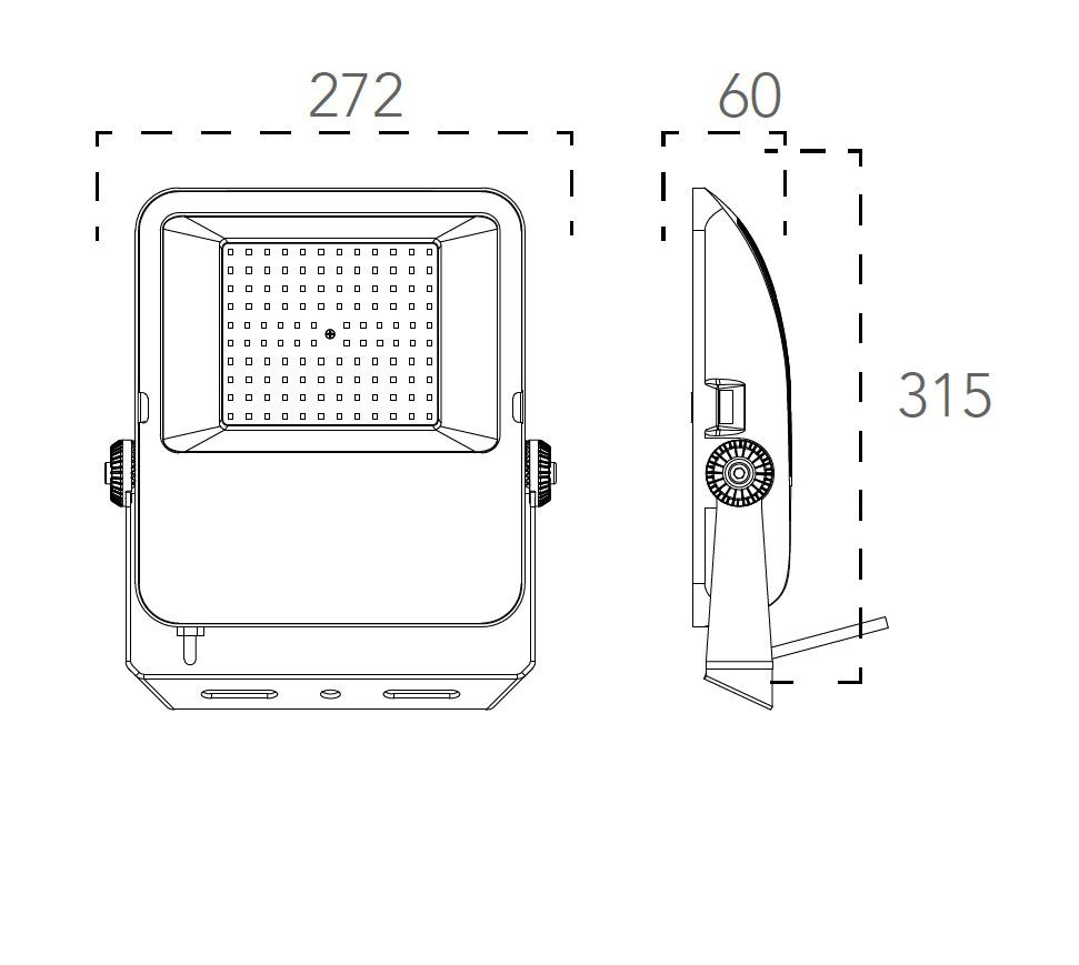 Faro LED Orientabile 15W, IP65 Impermeabile, Dimmerabile, 1120lm, 3000K Luce Calda, Braccio 52cm, Per Esterni E Vetrine