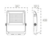 Immagine di Proiettore Led Da Esterno Faro Orientabile Taurus Nero 200w IP65 Intec Light