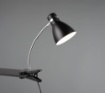 Picture of Lampada da Studio Nera Braccio Cromo Flessibile con Pinza 1xE27 Harvey Trio Lighting 